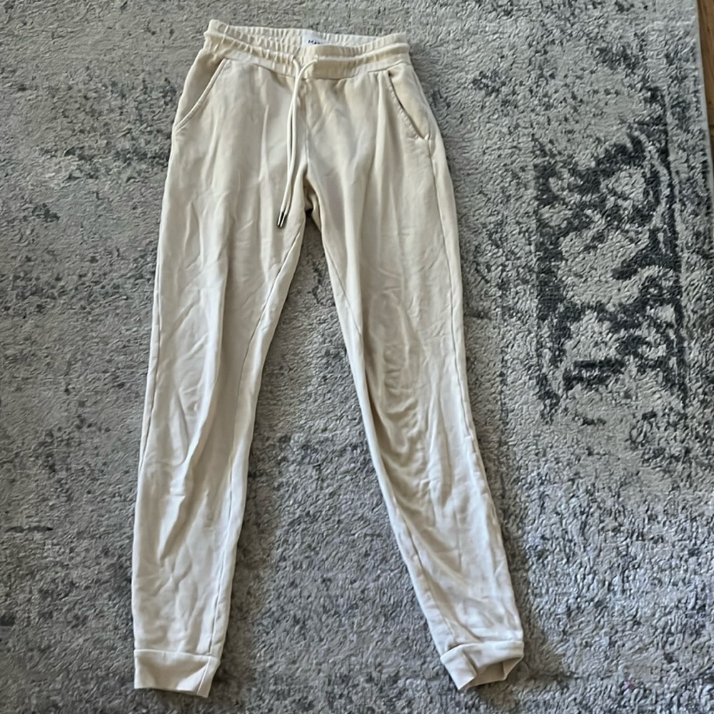 MATE the label oeatmeal color joggers, size XS, 100% organic cotton